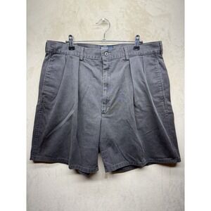 VTG 90s Polo Ralph Lauren Pleated Chino Shorts Mens 36 Navy Blue Cotton USA Made